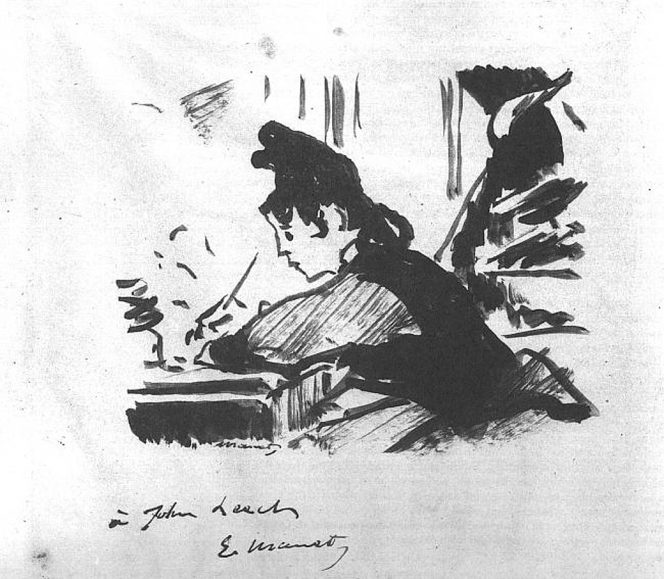 
 Woman writing - Edouard Manet, Woman writing via Wikiart.org
